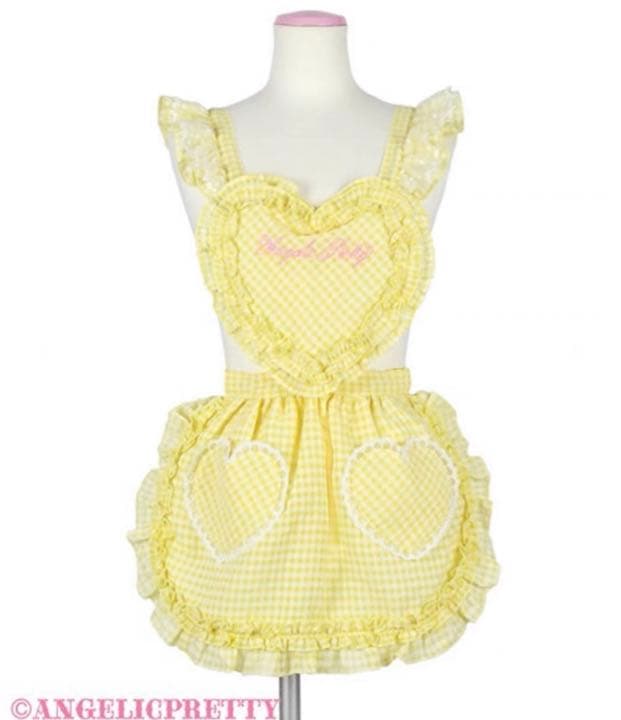 Angelic pretty ハートギンガムフリルエプロン C112449378