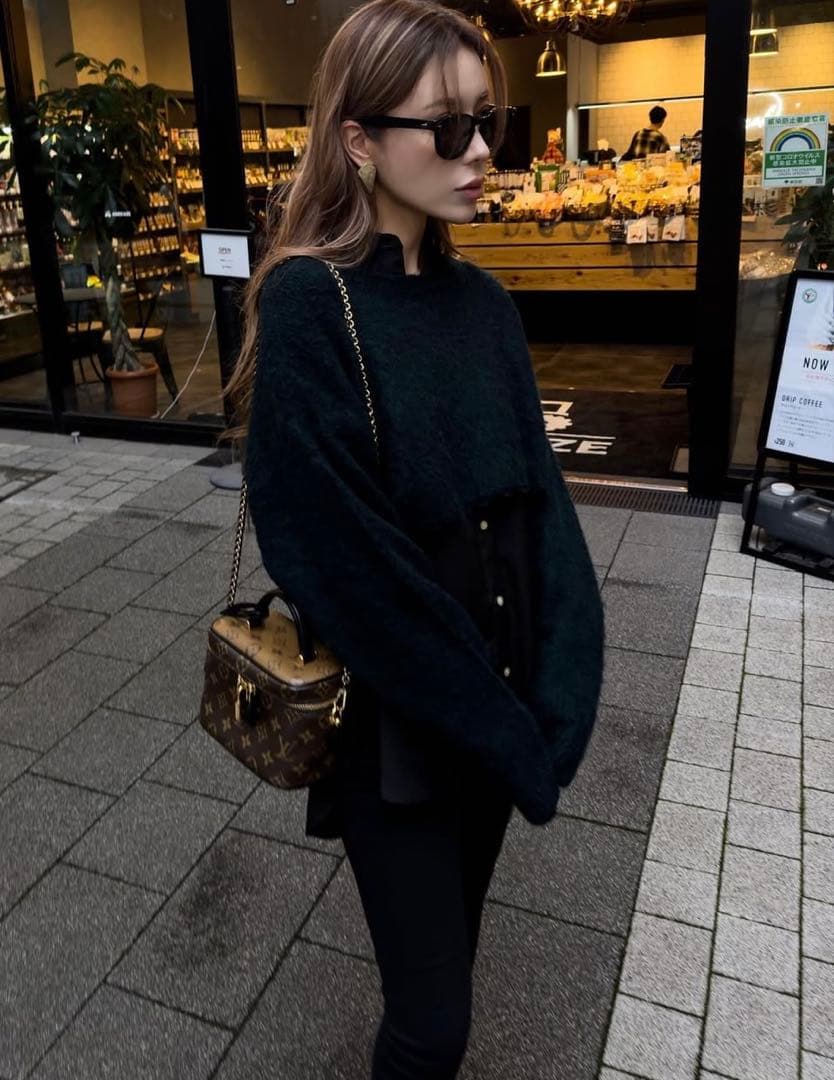 ☆Glam Lips☆ウールニットレイヤードシャツ☆