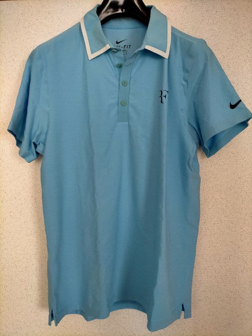 NIKE ナイキテニスポロシャツブルーM フェデラー