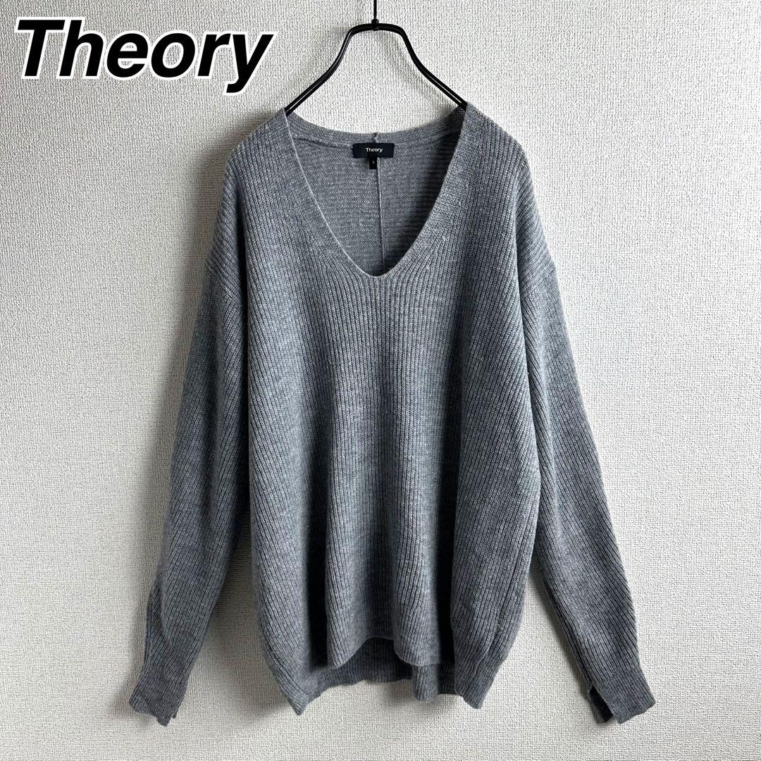 theory セオリー カシミヤ Vネック ニット グレー - メルカリ
