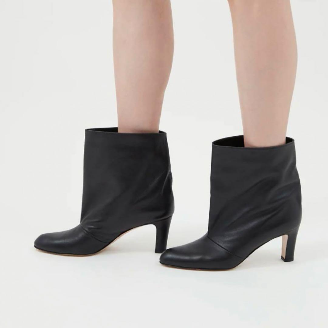 ななこ様専用】NEBULONI E. ナッパレザーワイドシャフトショートブーツ