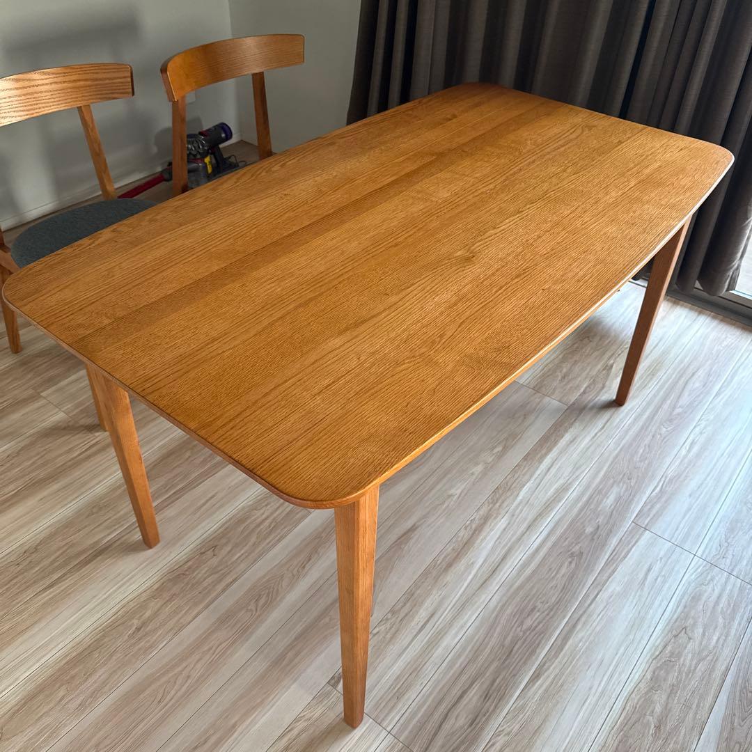 美品】unico tove ダイニングテーブル1400 - メルカリ