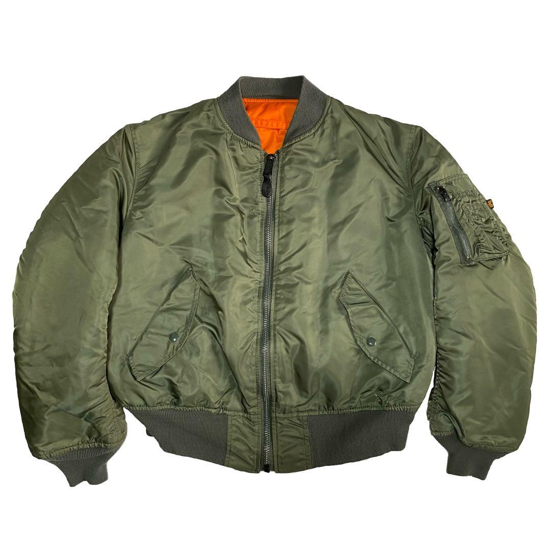 90s USA製 ALPHA MA-1 Flight Bomber Jacket - メルカリ