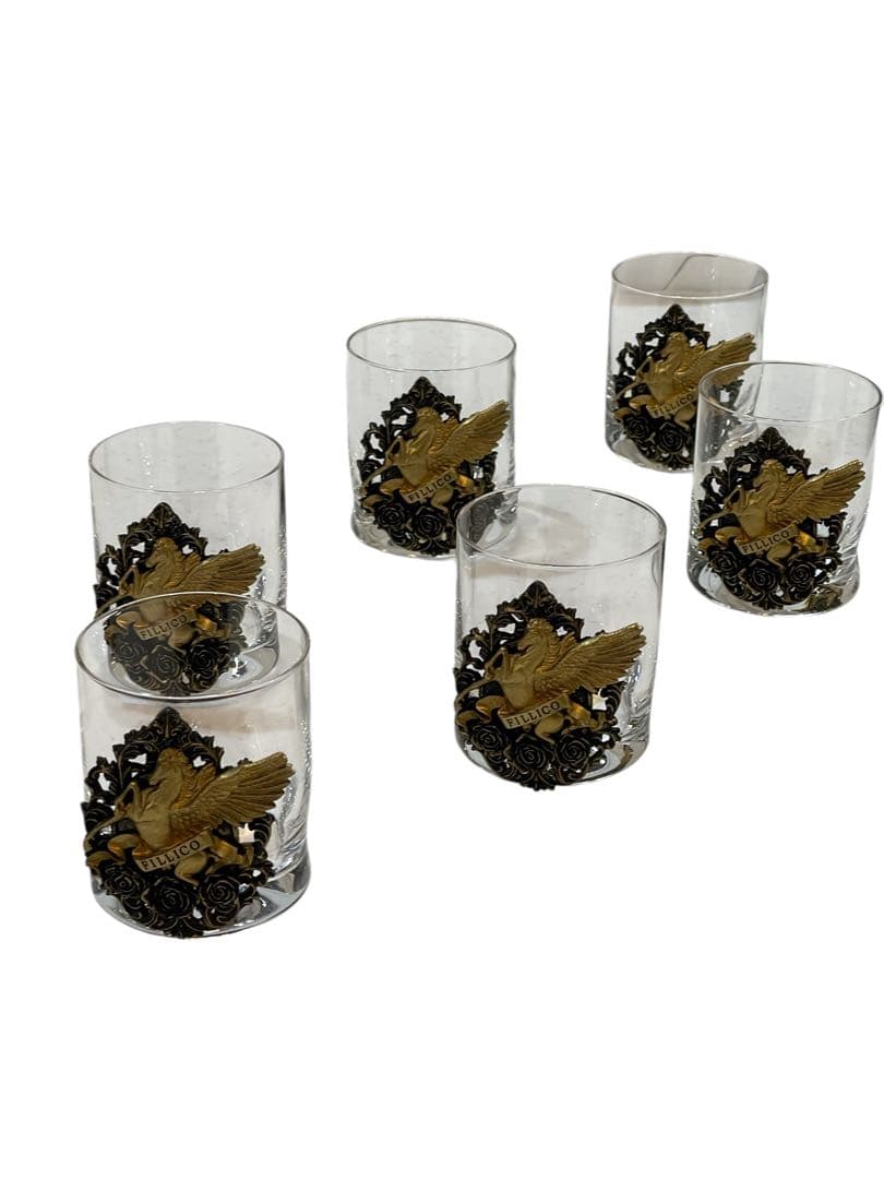 FILLICO フィリコ ペガサス装飾ガラスグラス6個セットno.40 - メルカリ