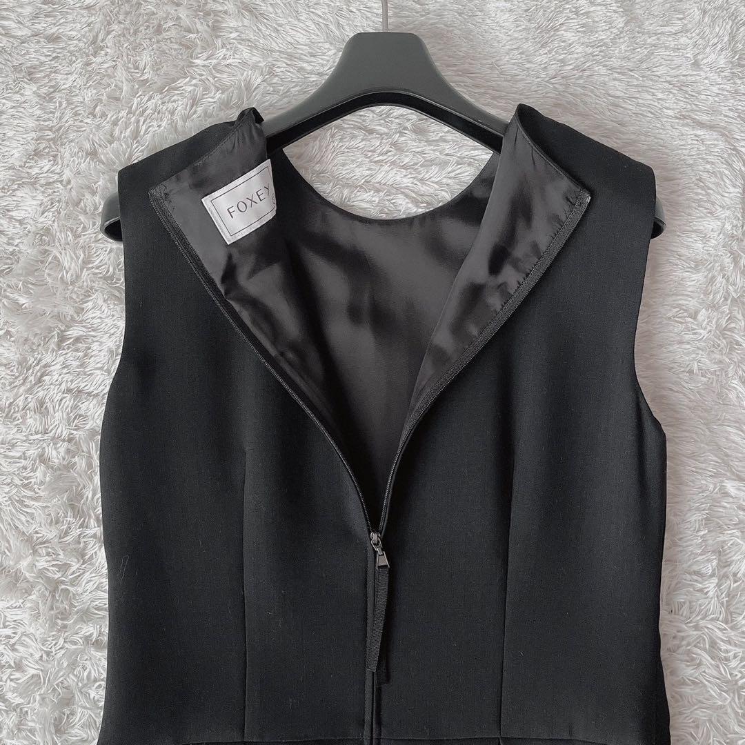 美品】フォクシー ワンピースドレス ボックスプリーツAライン