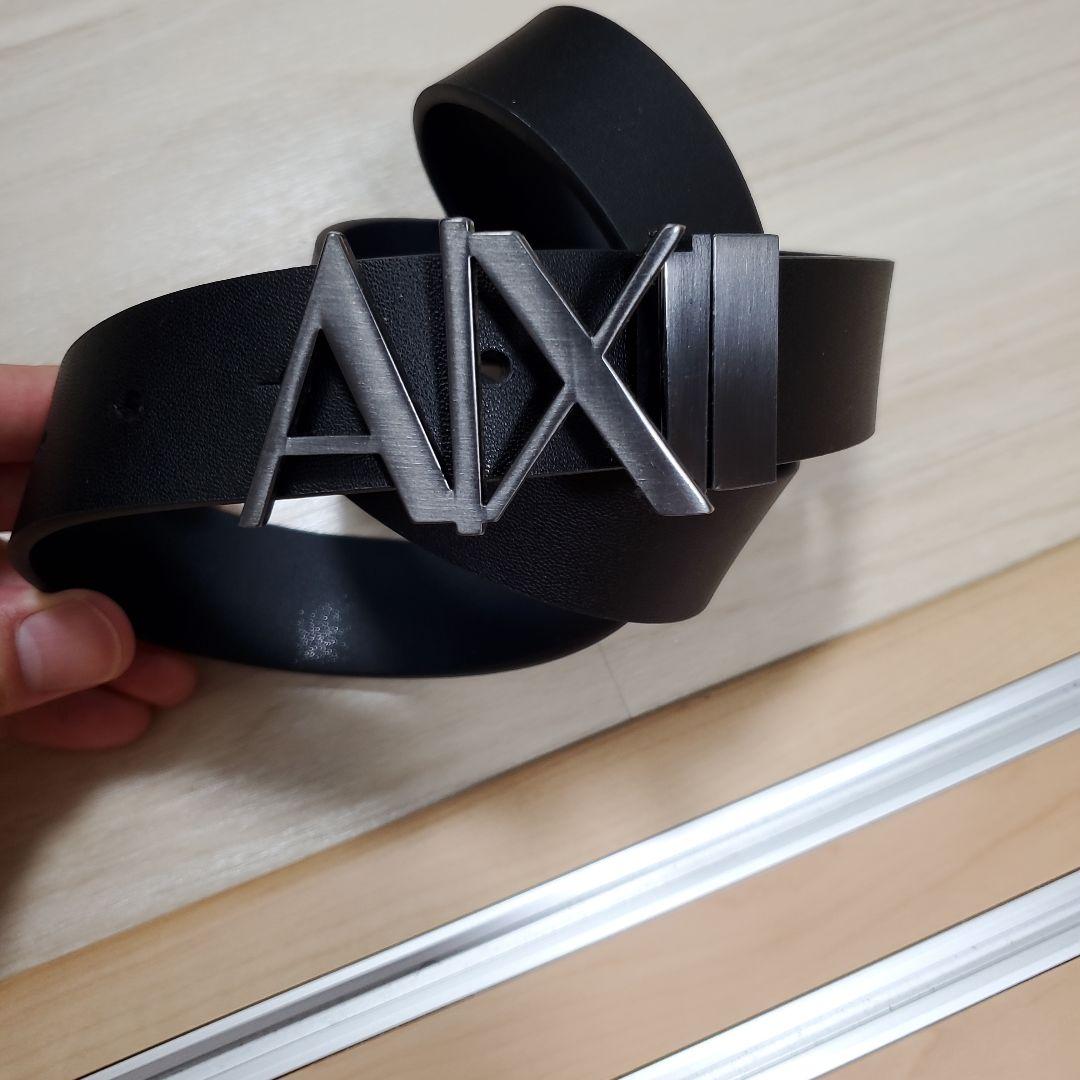 AIX Armani Exchange 本革ベルト 30 ブラック - メルカリ