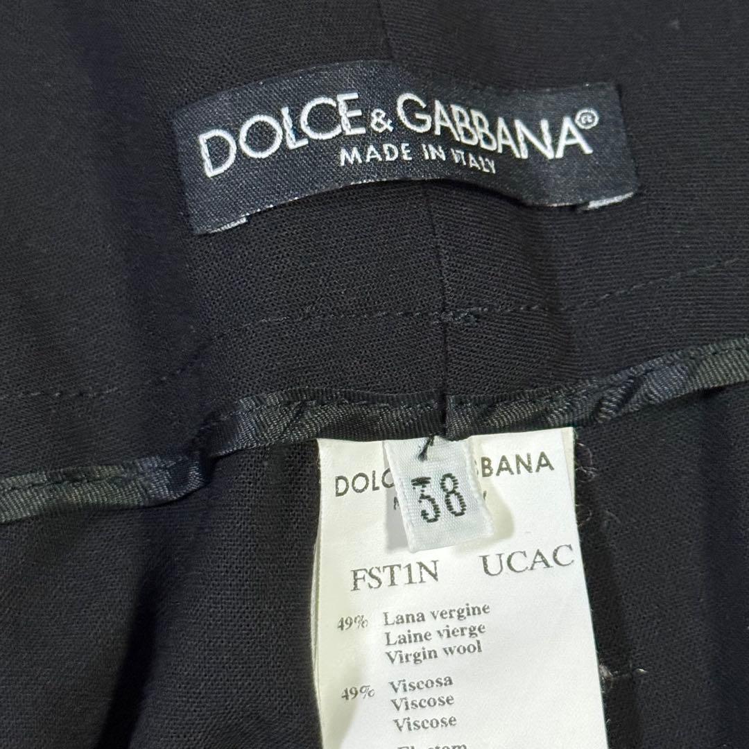 D&G ブラック ブレザー ワイドパンツ セット 裏地派手 プリント 38