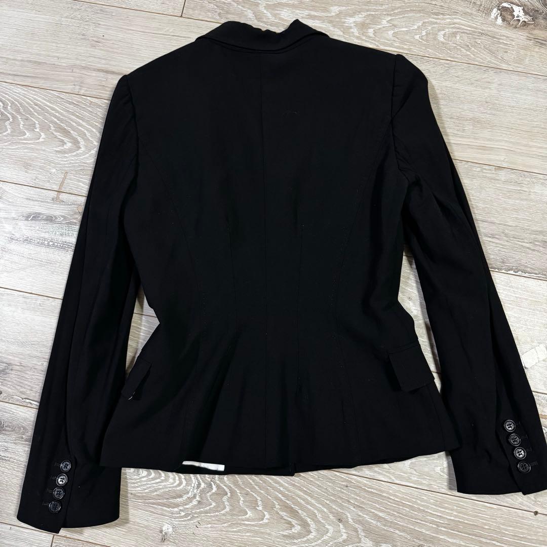 D&G ブラック ブレザー ワイドパンツ セット 裏地派手 プリント 38