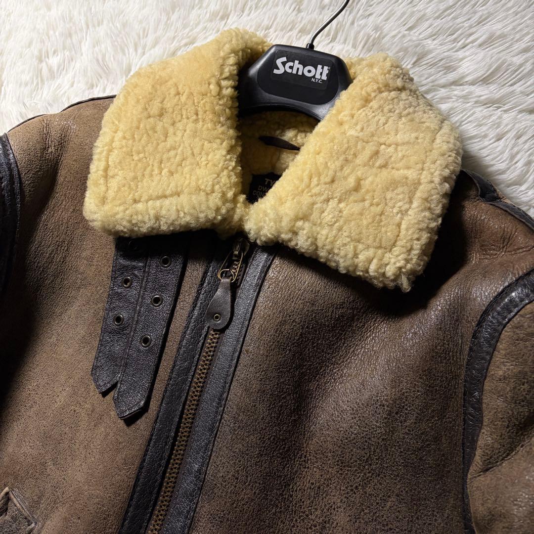 米国製】schott フライトジャケット B-3 羊革 ムートン ボア 42 - メルカリ