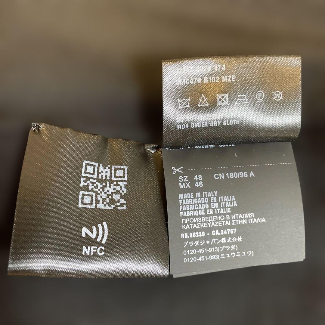 超得‼️PRADA☆プラダ☆ジップニット☆48☆黒☆ウールカーディガン