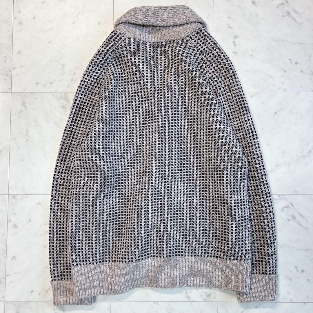 L.L.Bean バーズアイ カーディガン ショールカラー L