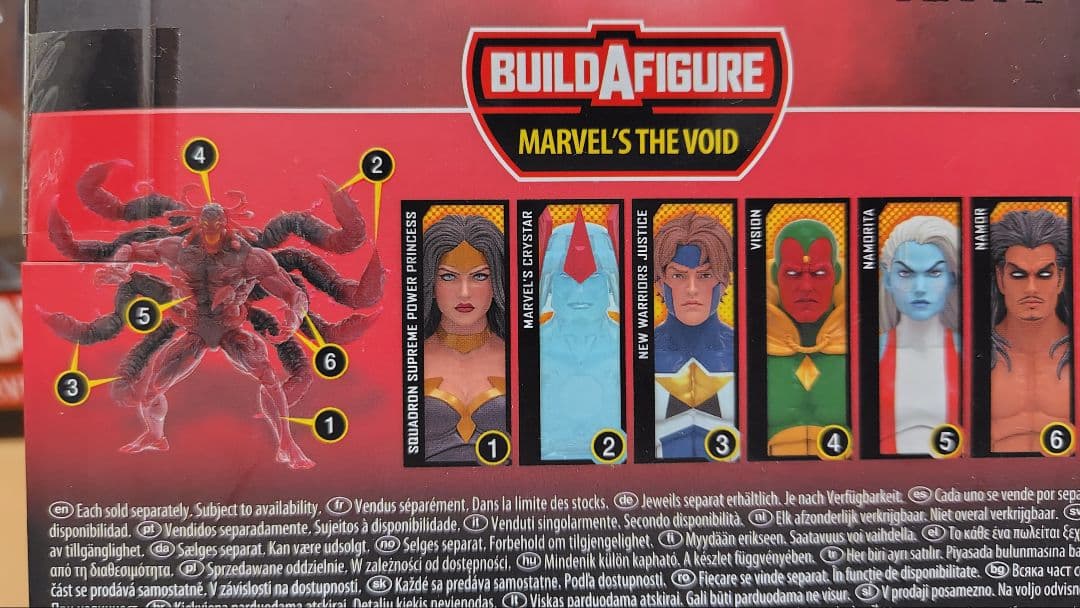 未開封 ○ 6種類セット ヴォイド ビルドパーツ マーベルレジェンド