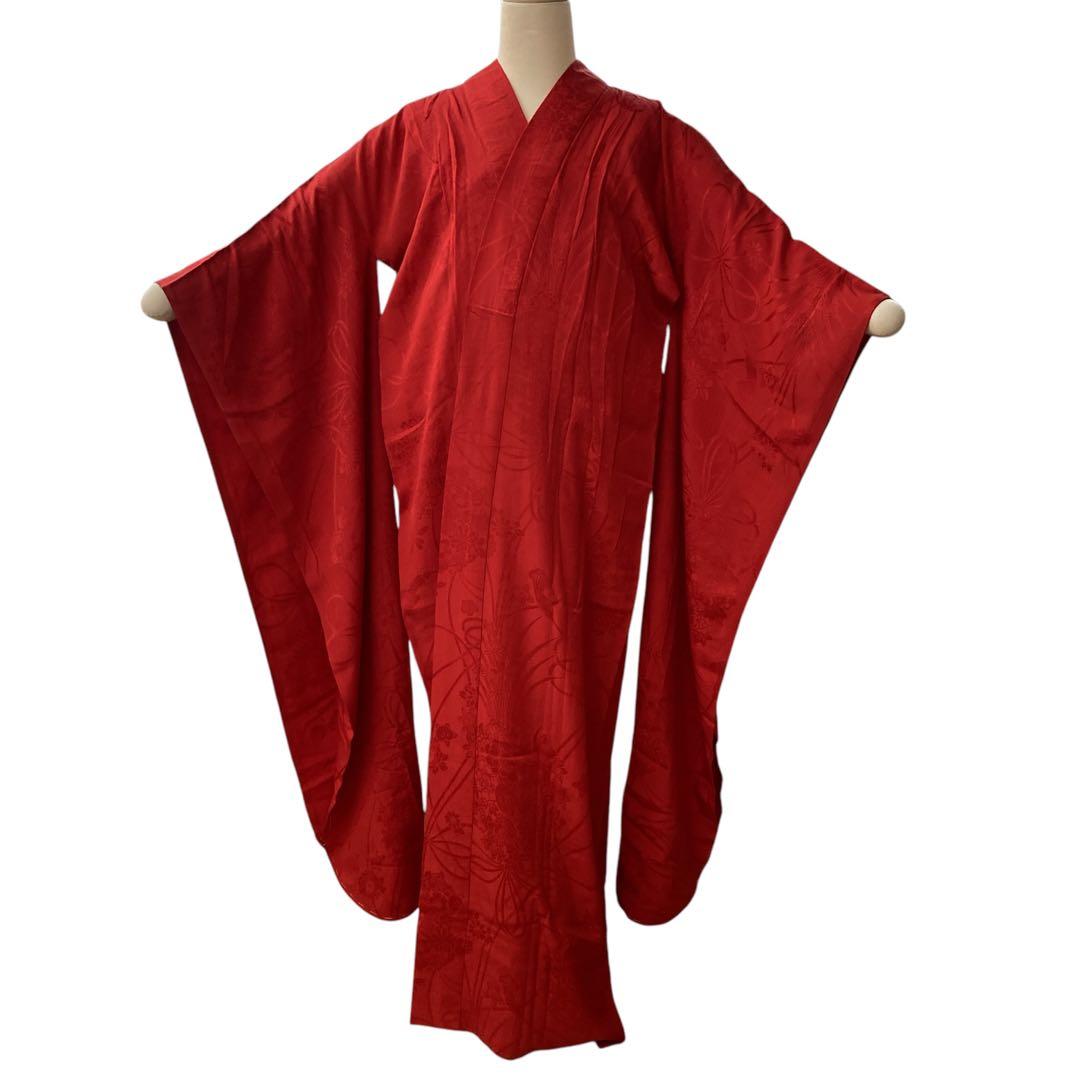 ◎mk-1088 アンティーク 振袖用 襦袢 赤 5-1 - メルカリ
