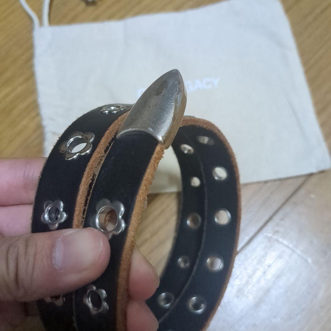 正規品】OUR LEGACY フラワースタッズ レザーベルト L70