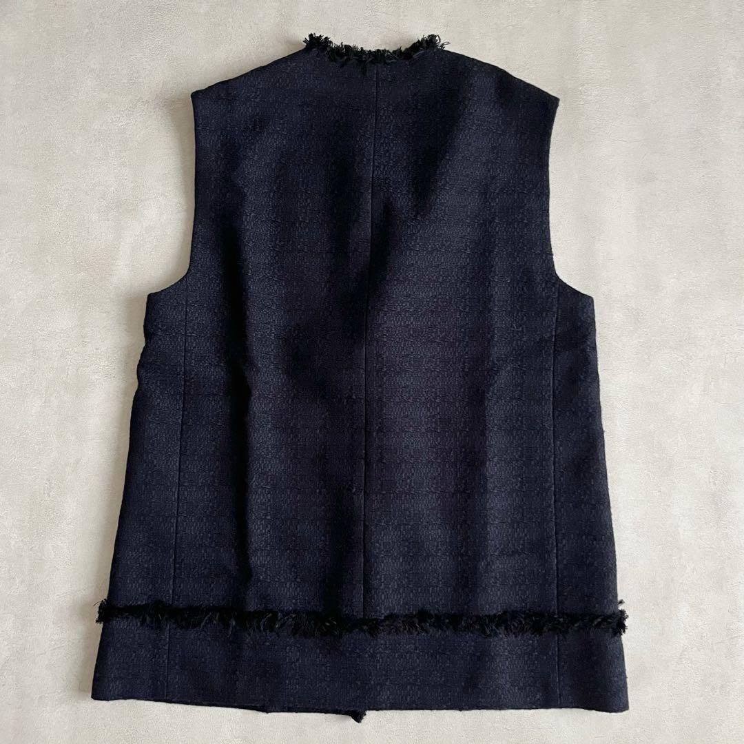 IENA 美品 2024 ＆NAVY ドビーツィードジレ ネイビー - メルカリ