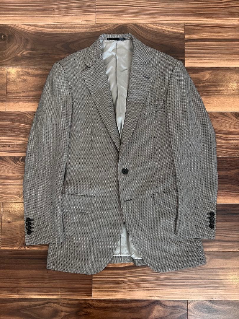 TOMORROWLAND スーツ グレー バーズアイ size 44 TOMORROWLAND 44 www