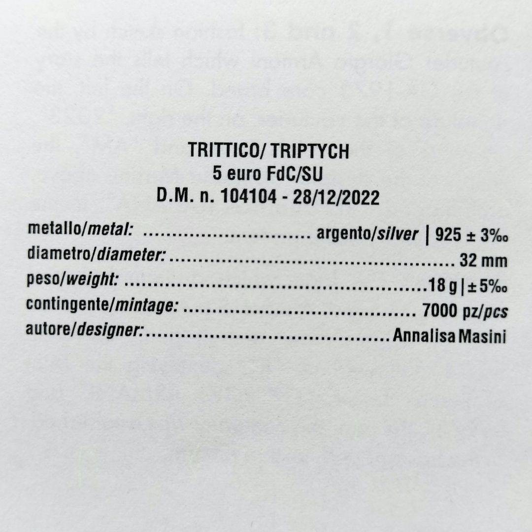 ジョルジオ・アルマーニ銀貨（5€3枚セット）イタリア2023年 超希少❗️