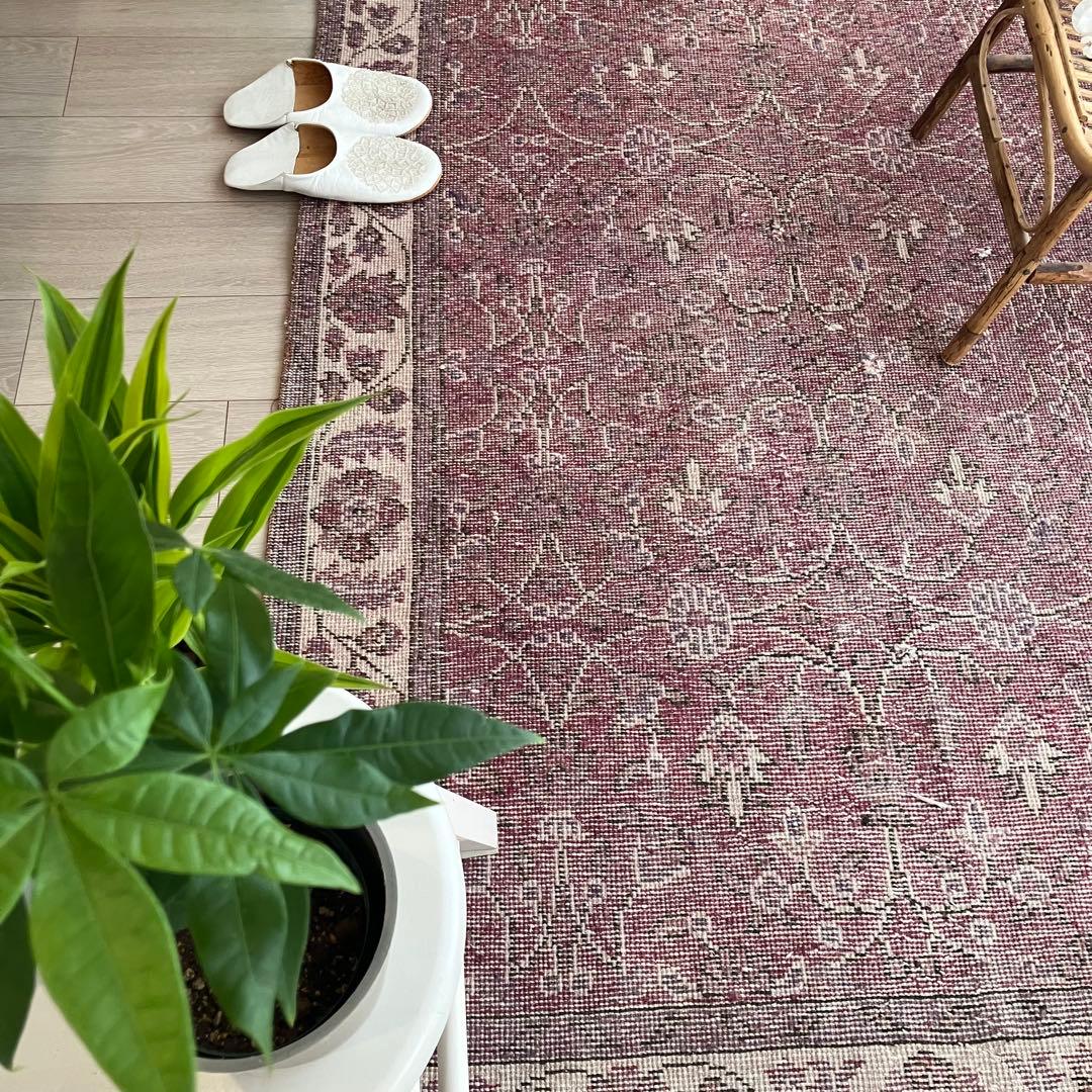 レッドパープル✳︎114×204✳︎ 囲みフラワー ミルキー トルコ