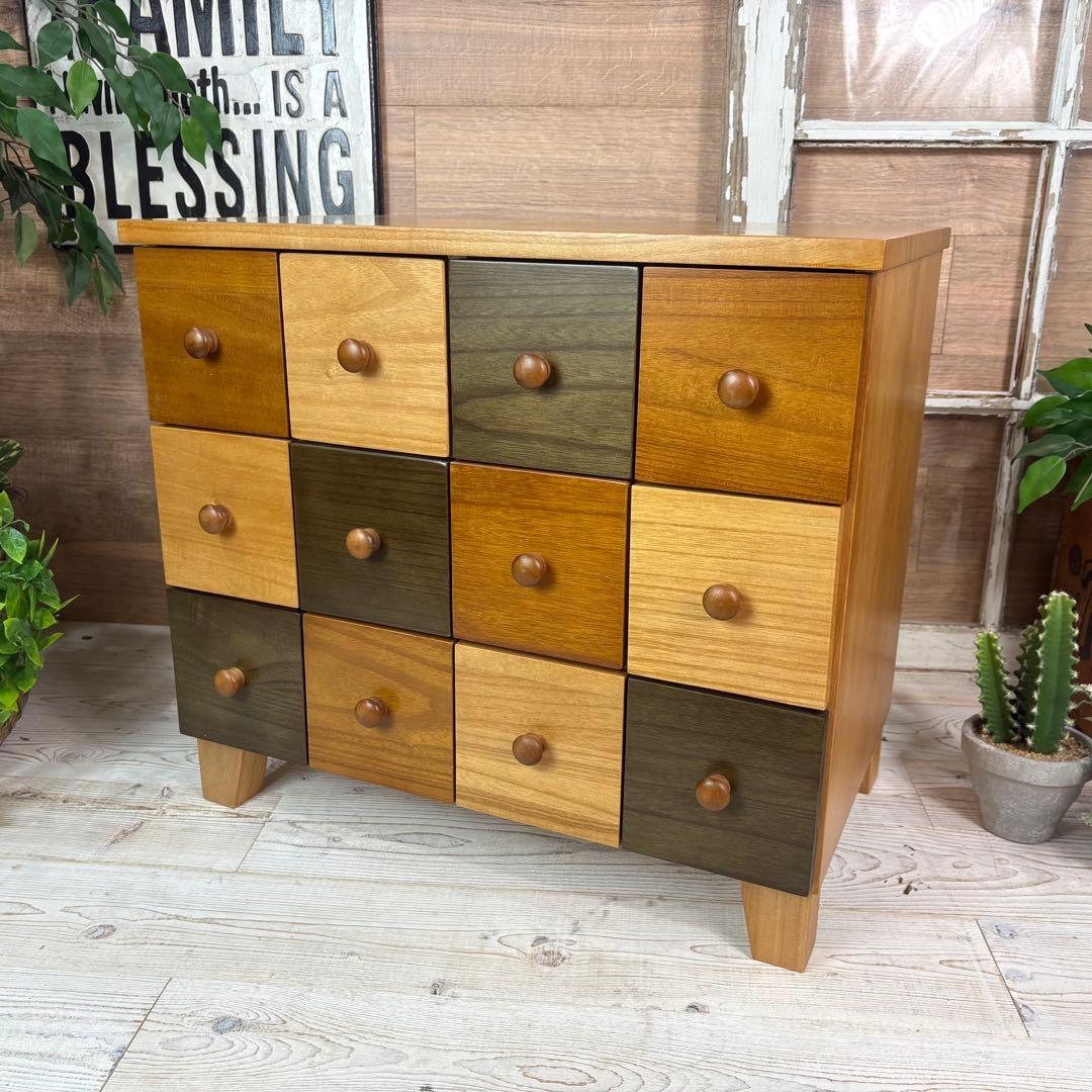 ナチュラルウッド多引き出しチェスト桐材無垢木製収納タンス箪笥洋チェスト チェスト タンス 衣類収納 桐チェスト 幅71cm 桐箪笥 ナチュラル 桐