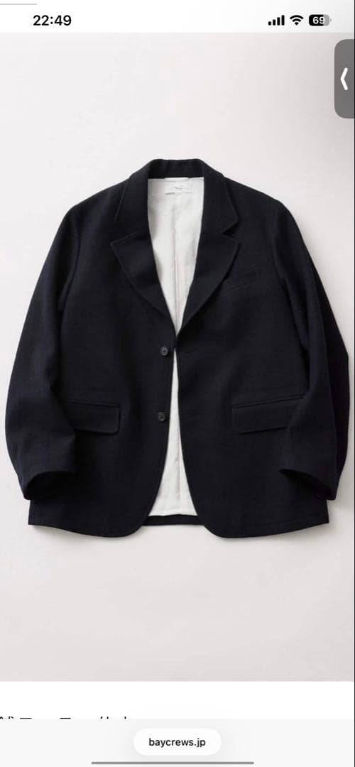 ジャケット・アウター FOLL washed wool hand sewing jacket FOLL washed wool hand sewing jacket・dark navy - tity