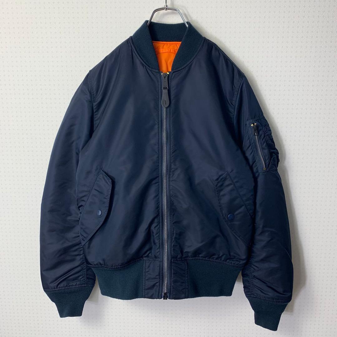 美品 ALPHA INDUSTRIES MA-1 ネイビー 中綿 リバーシブル - メルカリ