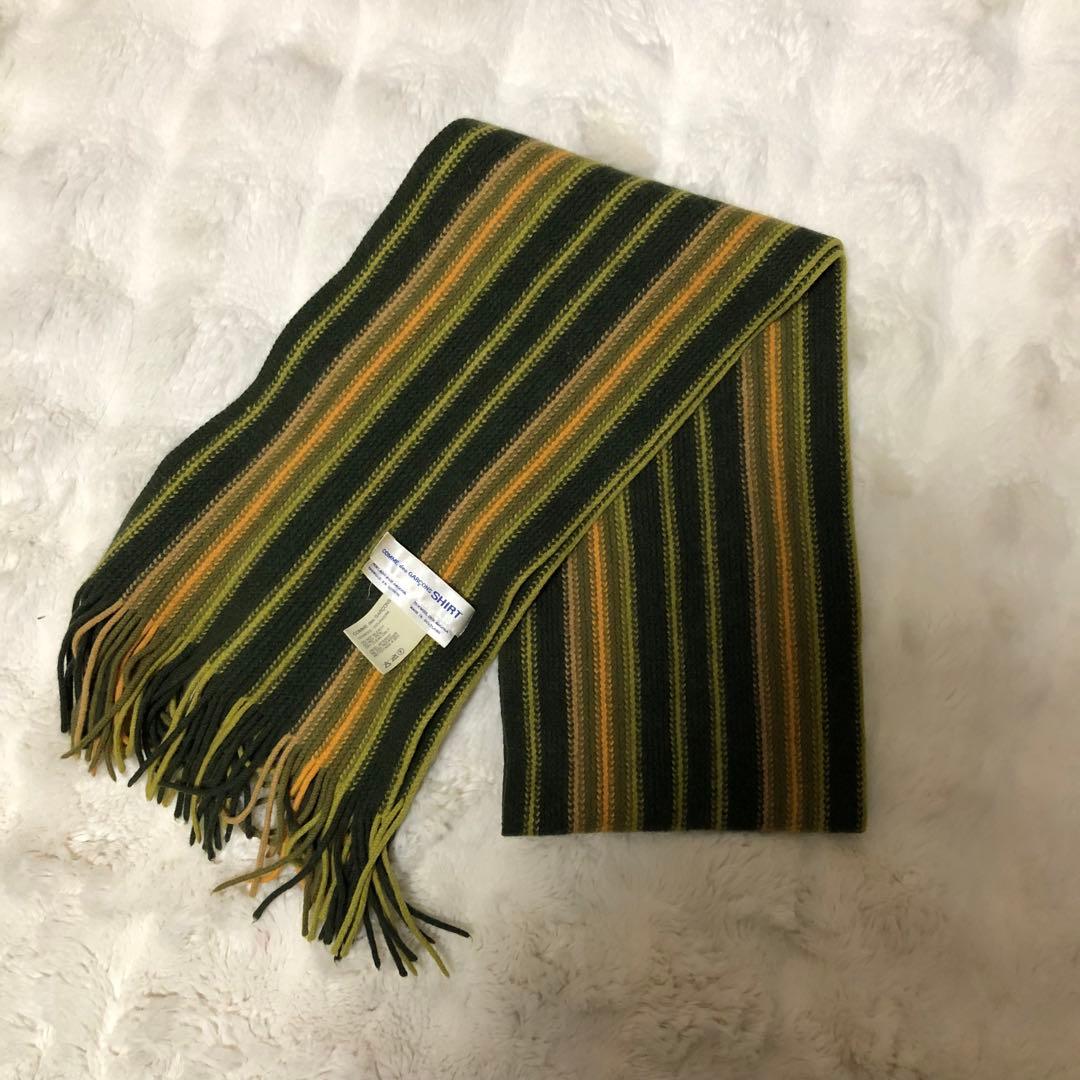 コムデギャルソンシャツ マフラー ボーダー - メルカリ