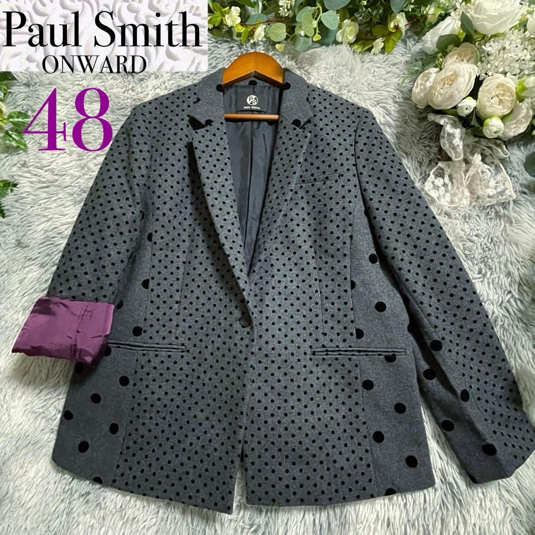 希少新品】ポールスミスドット 切替 ウールテーラードジャケット 大きいサイズ48 楽天市場】Paul Smith ポールスミス ジャケット サイズ:L ハウンド