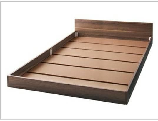 セミダブル シンプルデザイン フロアベッド ローベッド ウォルナットブラウン ローベッドウォルナットブラウン【高級感と美しさ】 ベッドフレーム