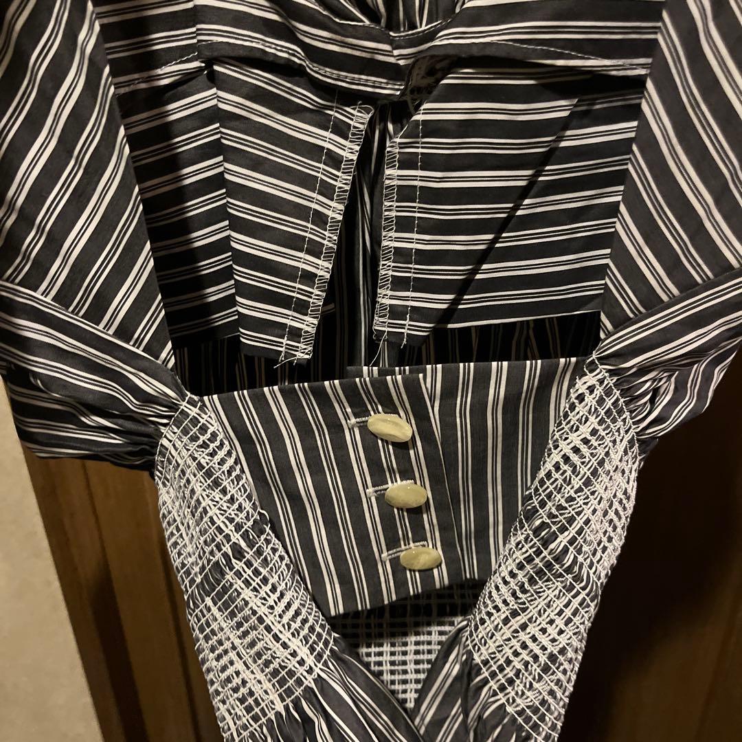 ヴィヴィアン ストライプビスチェ リボン付き