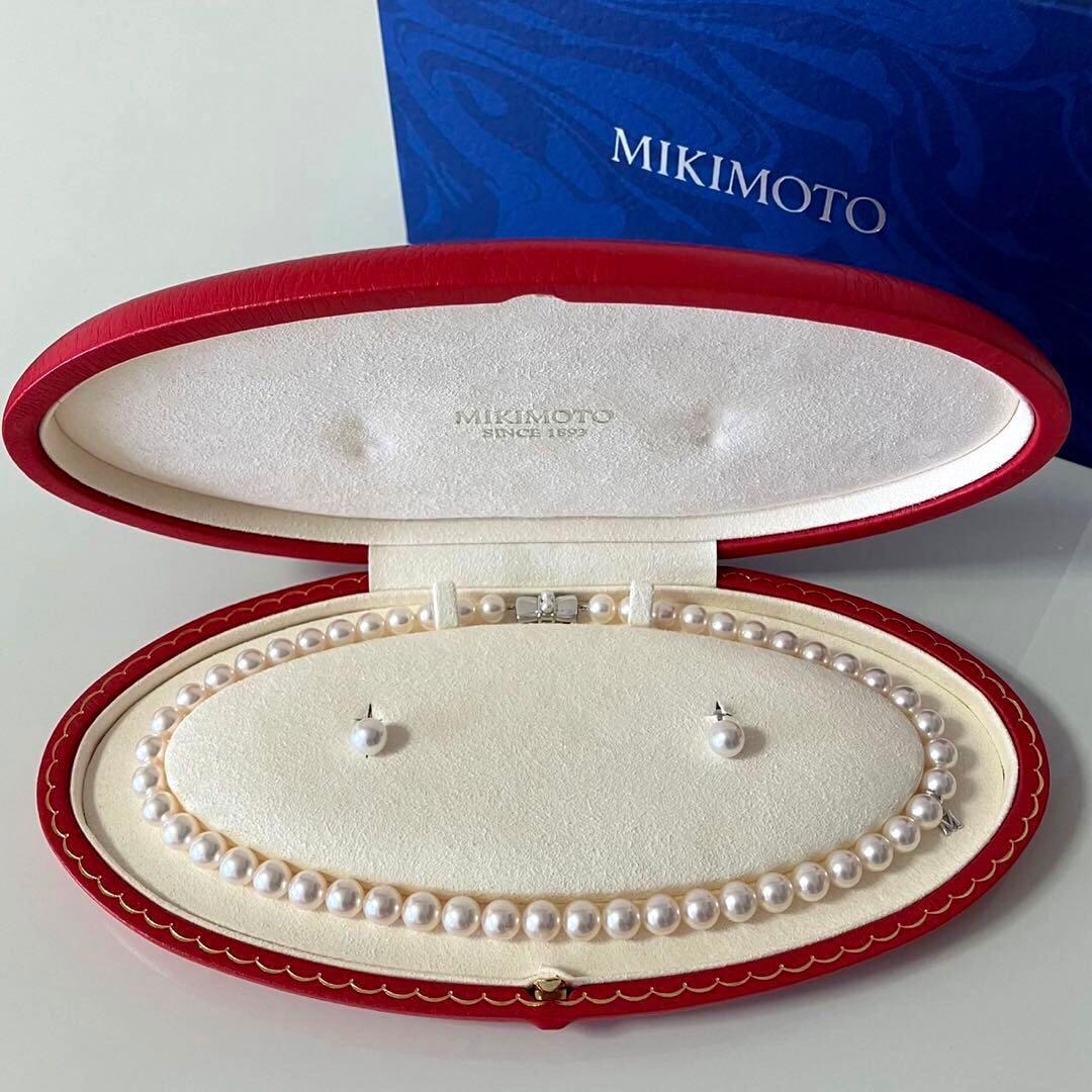 ミキモト MIKIMOTO エトレンヌ パール ネックレス ピアス セット