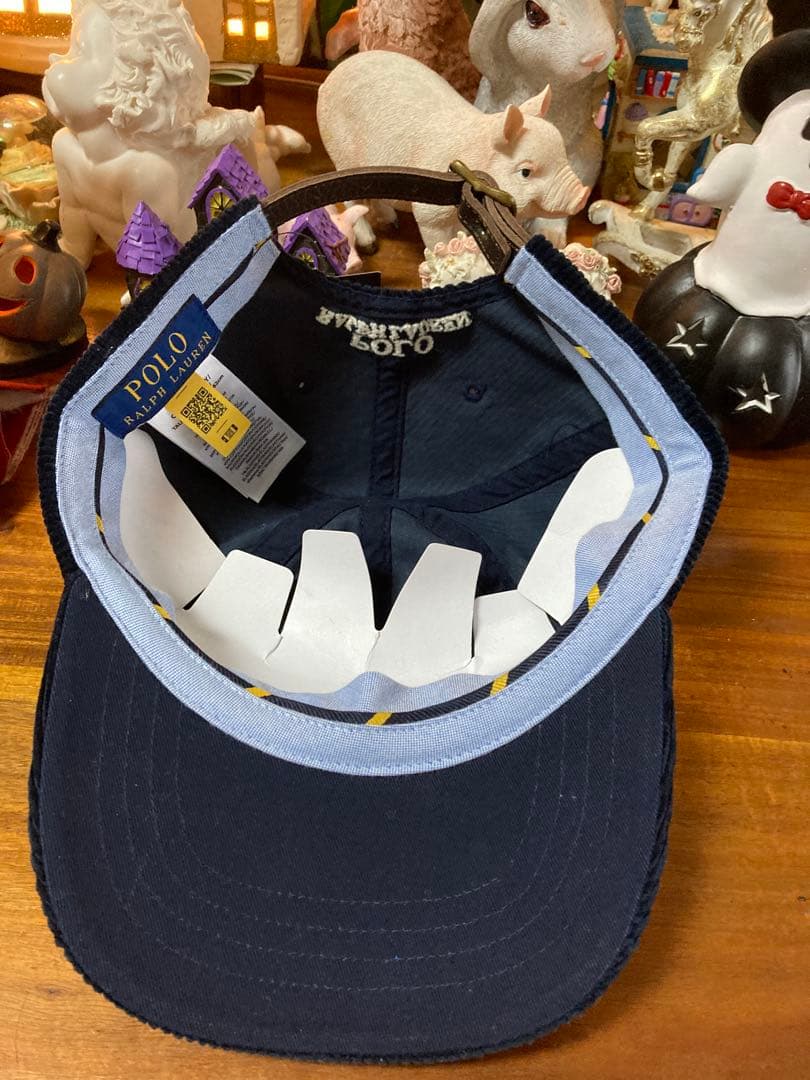 ポロラルフローレン CAP ネイビー 男女兼用 コーデュロイ 54㎝〜62