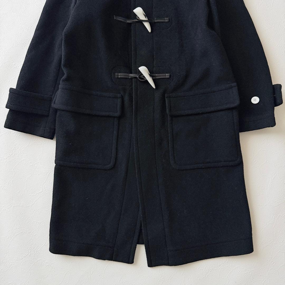 HYKE ハイク ダッフルコート ブラック Mサイズ 白トグル 白ボタン 日本製