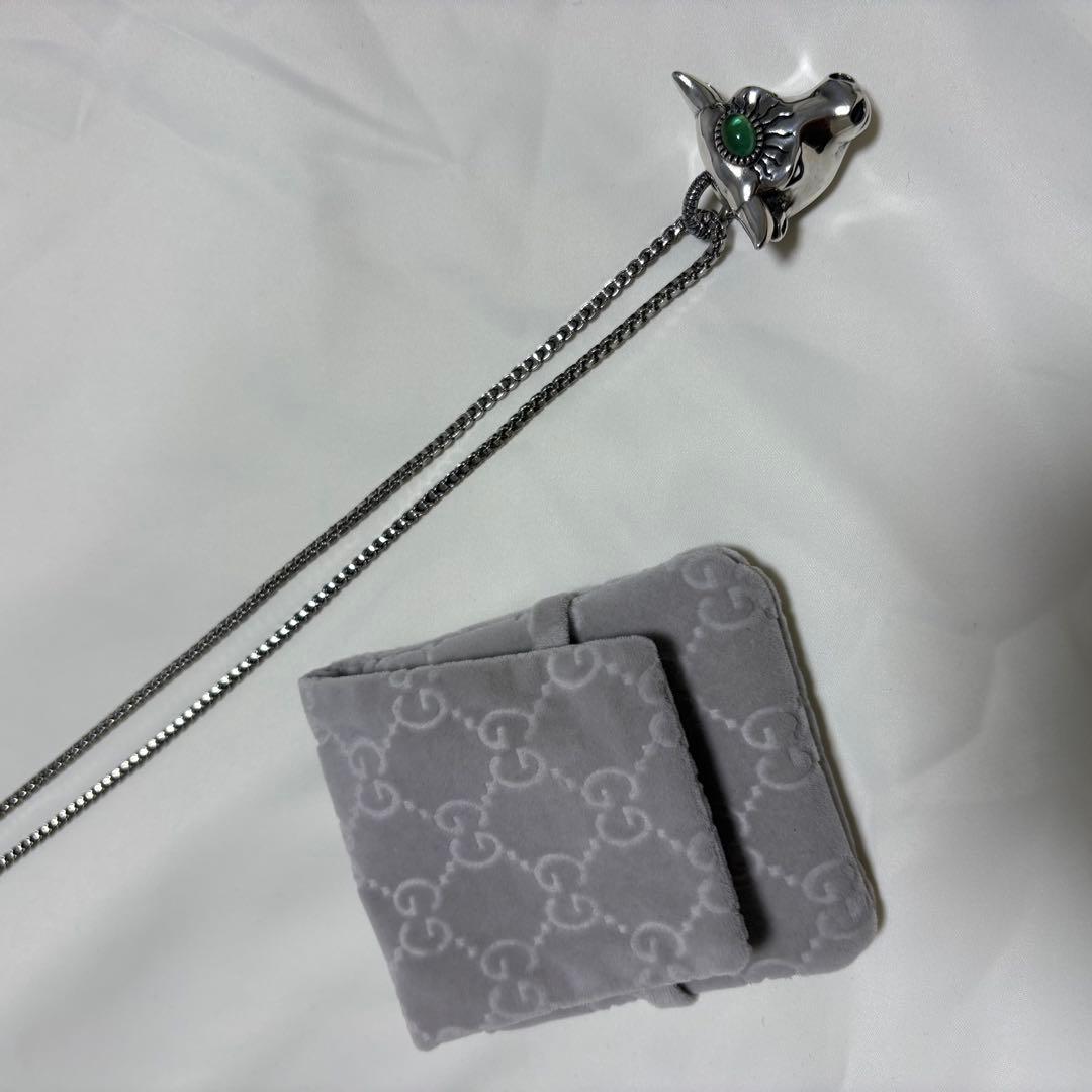 正規品】GUCCI アングリーフォレスト ブル ネックレス シルバー 保存袋