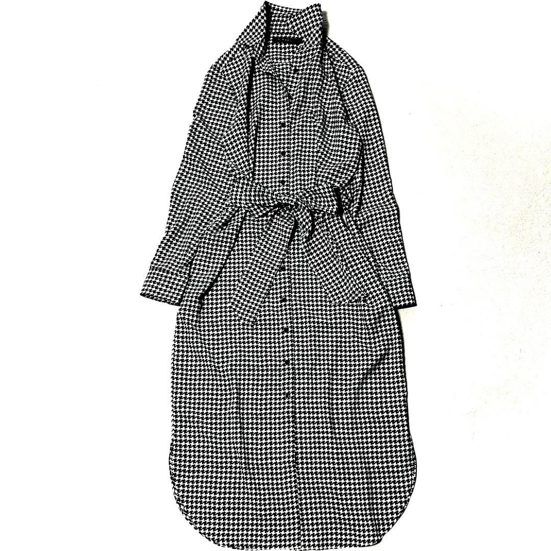 極美品 ローレンラルフローレン 千鳥格子 シャツワンピース ロング