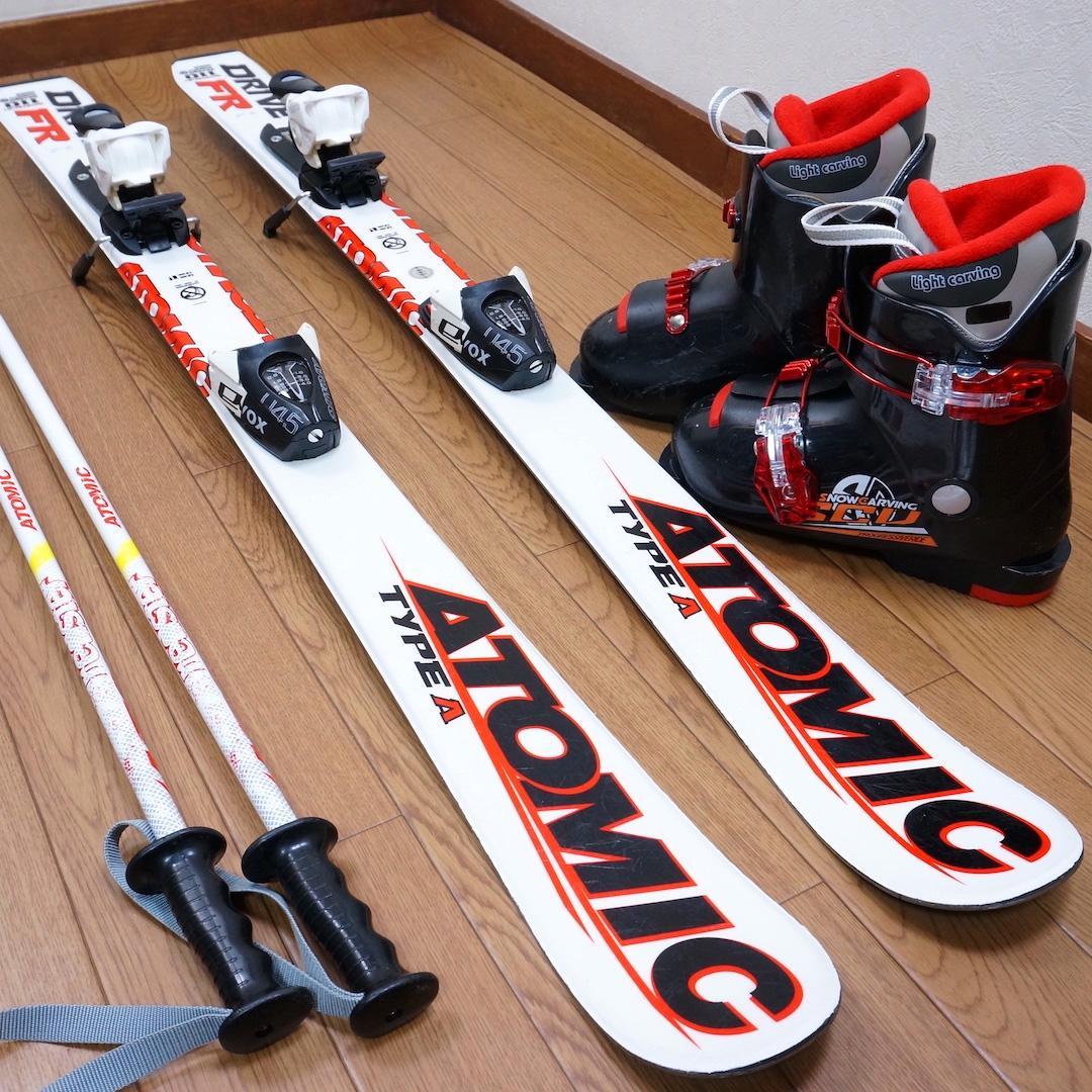 メンテ済 110cm 靴20cm ATOMIC スキーセット SALOMON（サロモン） ATOMIC アトミック スキー板 ビンディング付