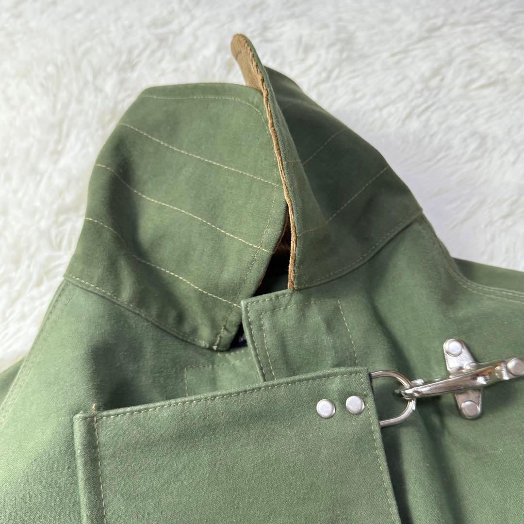 美品 NYC製】ファイヤーマンジャケット バックル ヘビーコットン カーキ S