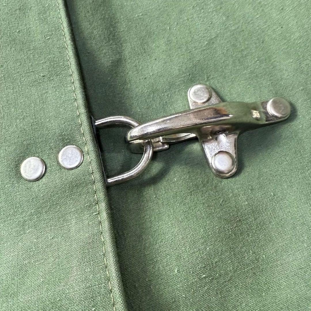 美品 NYC製】ファイヤーマンジャケット バックル ヘビーコットン カーキ S