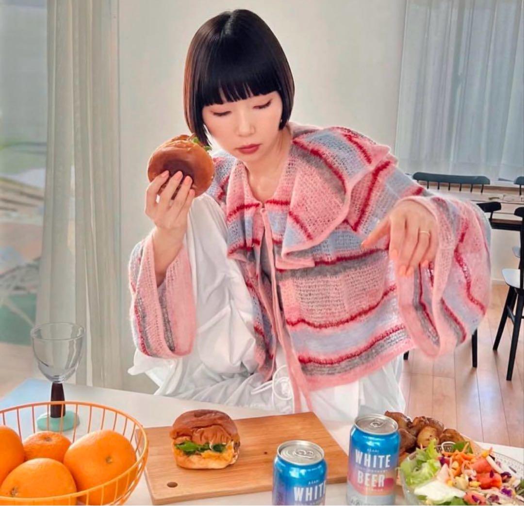 poppy / ピンクボーダーニットカーディガン 【Web完売品】 あさぎー