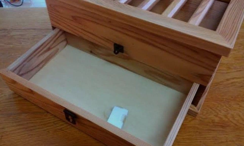 屋久杉賽銭箱木引き出し付き貯金箱通帳管理神棚金運アップ神棚