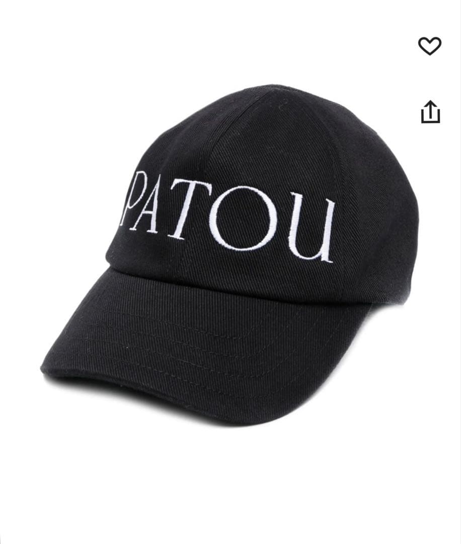 超美品】Patou ロゴキャップ ブラックM - メルカリ