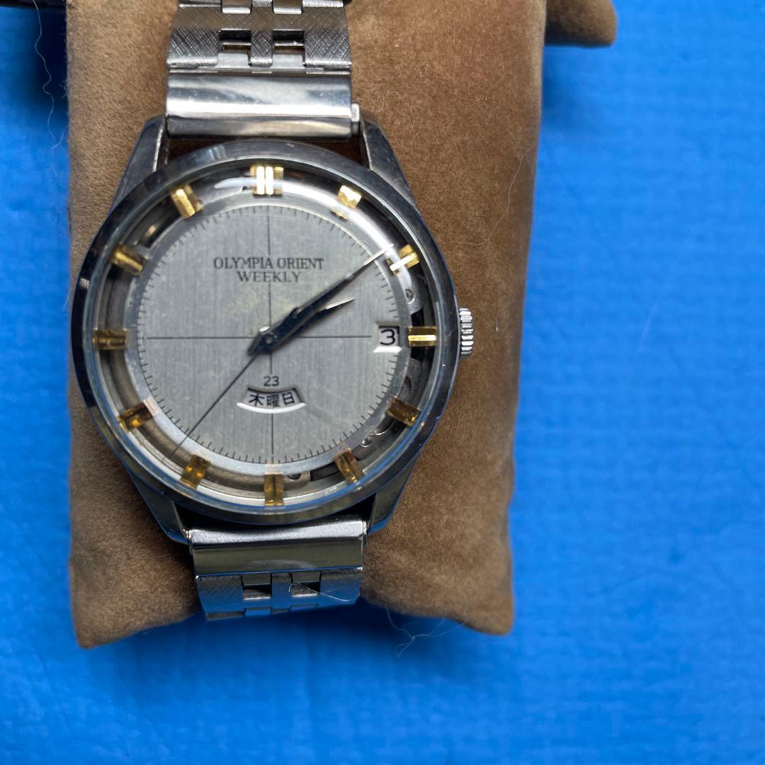 招*猫様 ORIENT オリンピアオリエントウィークリー 変り文字盤 稼働品