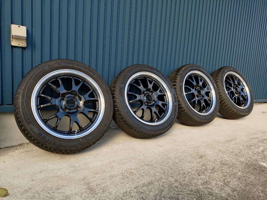 美品ホイール バリ山 スタッドレス 175/55R15 2022年製 2本分② スタッドレスセット 175/55R15 77Q ジャスティ M900F M910F 純正サイズ