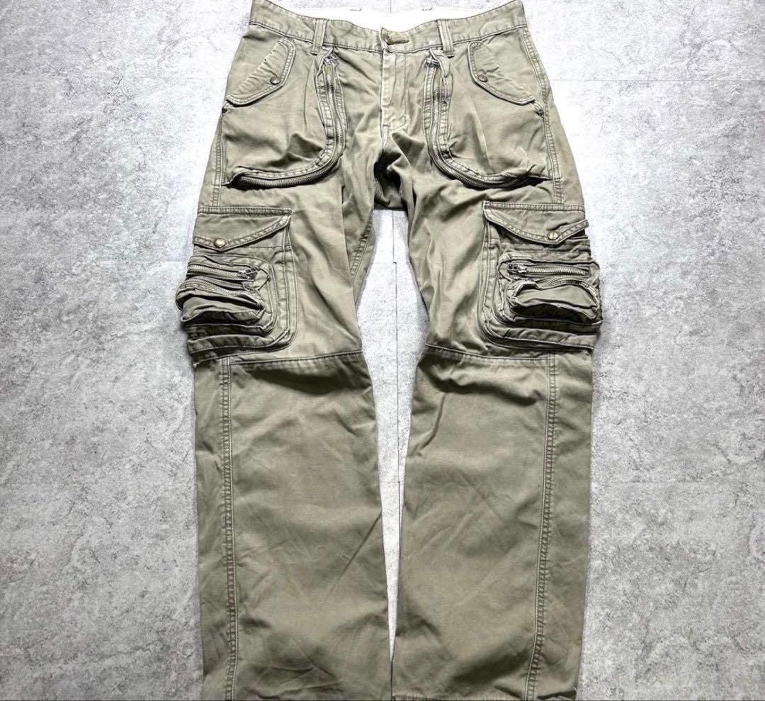 00s【archive】マルチポケットカーゴパンツ/Y2K/亜熱帯/opium◎ - メルカリ
