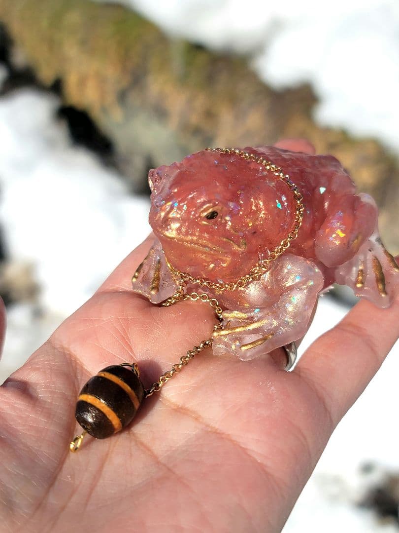 特別呪物☆両思い+美貌を手にする引き寄せカエルオルゴナイト