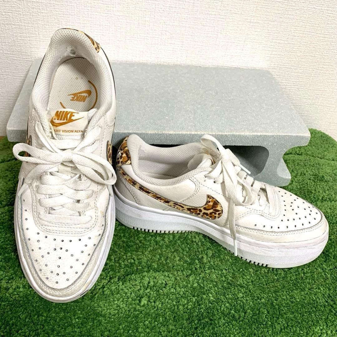 40♪ NIKE コート ビジョン アルタ 厚底 レオパード 23.5cm - メルカリ
