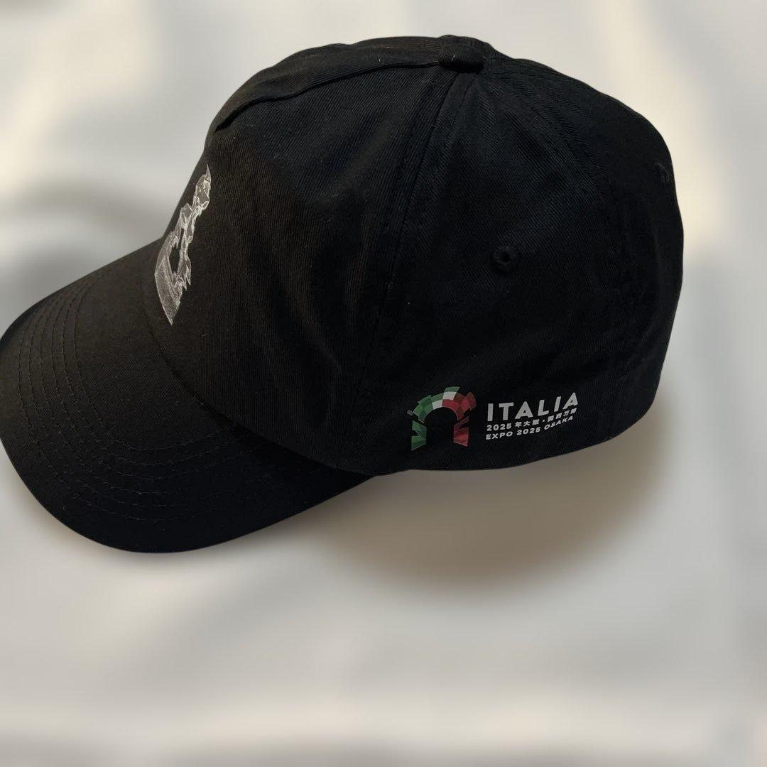 新品未使用 EXPO25 イタリア館限定キャップ 黒ボッチョーニ 帽子