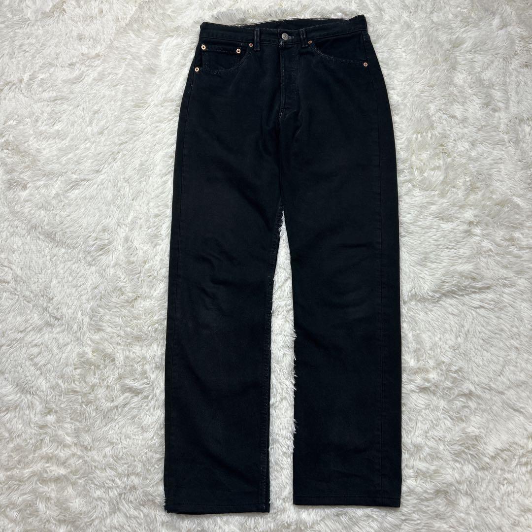 美品 希少 90s USA製 リーバイス 501 ブラック ホワイトステッチ
