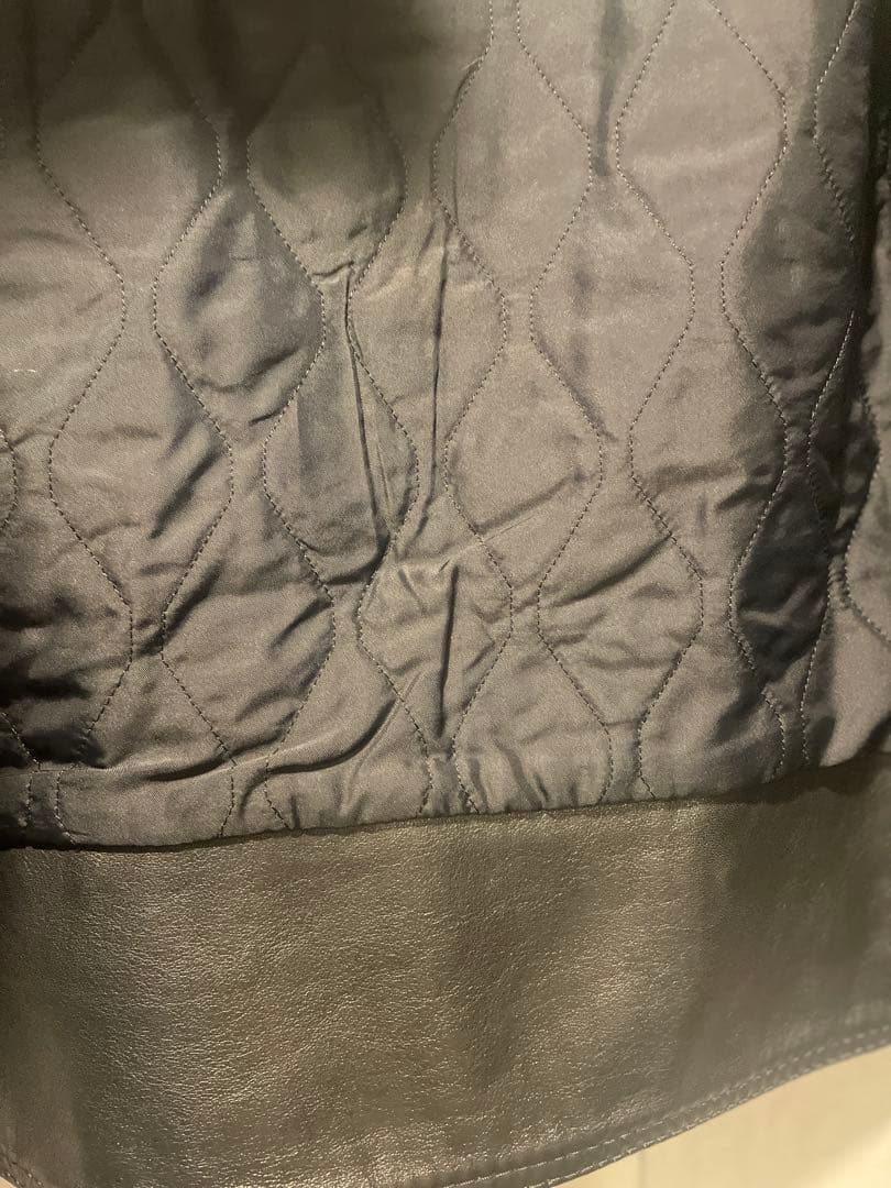 バレンシアガ 黒レザー シングル ライダースジャケット 48 定価50万