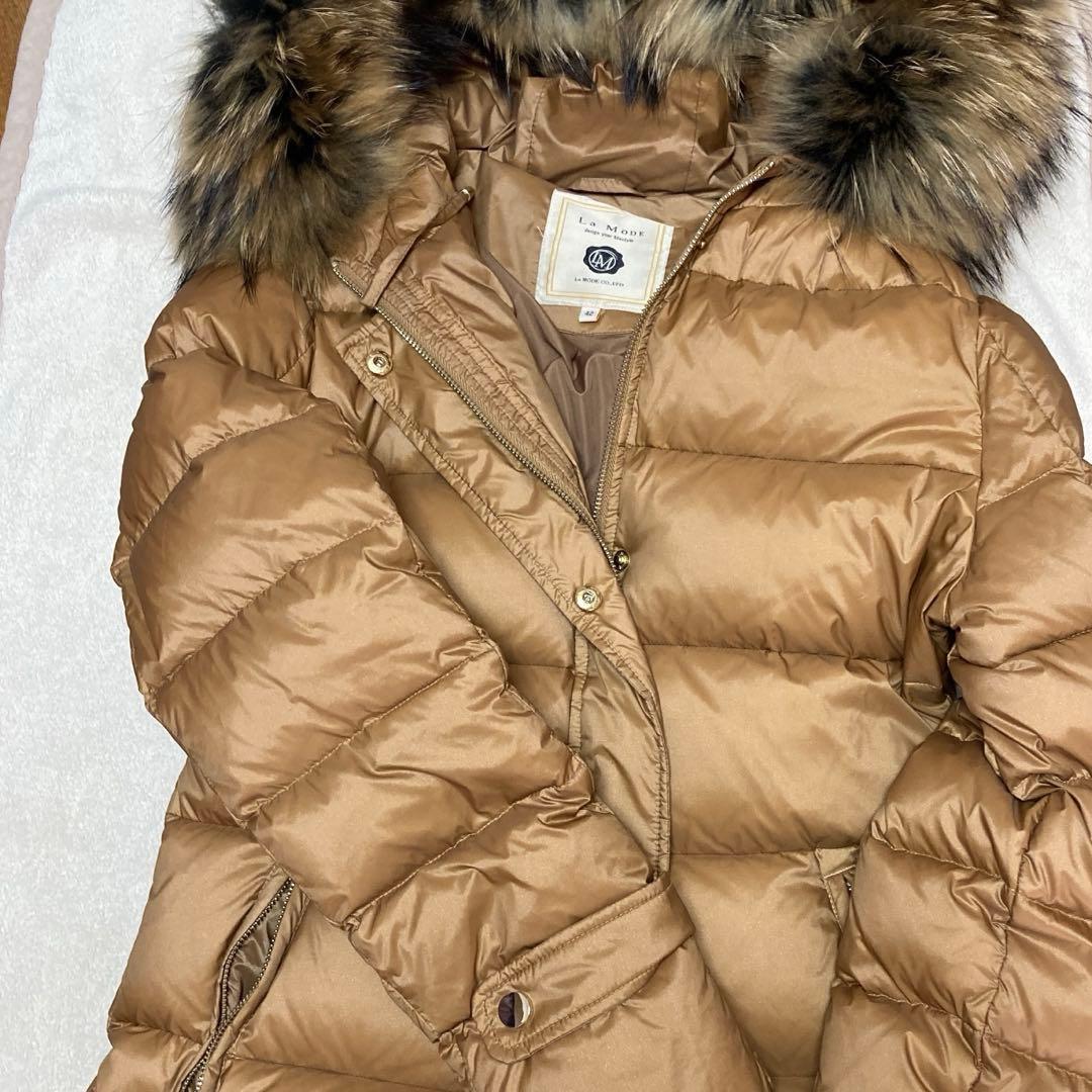 新品未使用 LaMODE ダウンコートキャメル 42(XL) - メルカリ