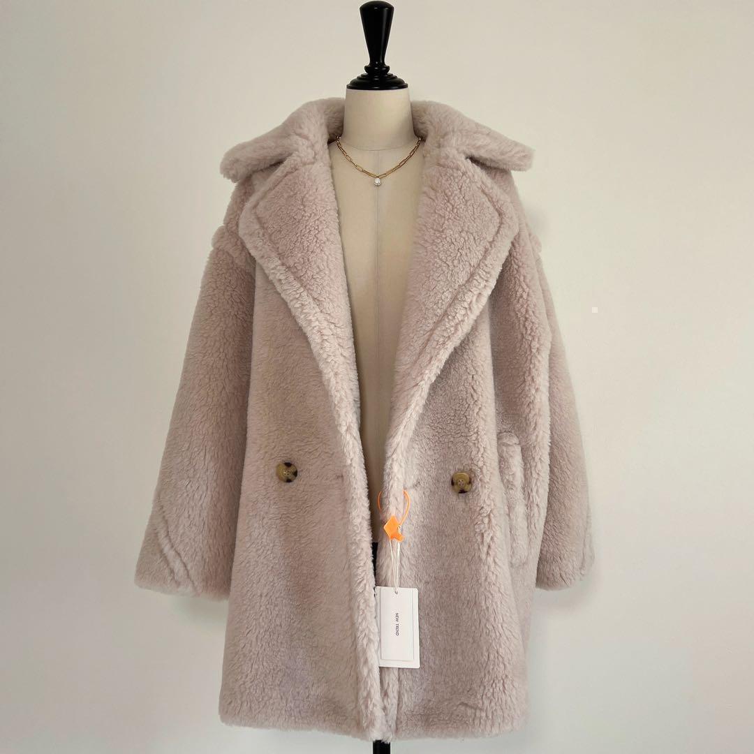 新品未使用 ベアミディアム丈 テディコート ライトベージュ Max Mara - ☆maron様専用☆テディベアコート ライトベージュ 新品未
